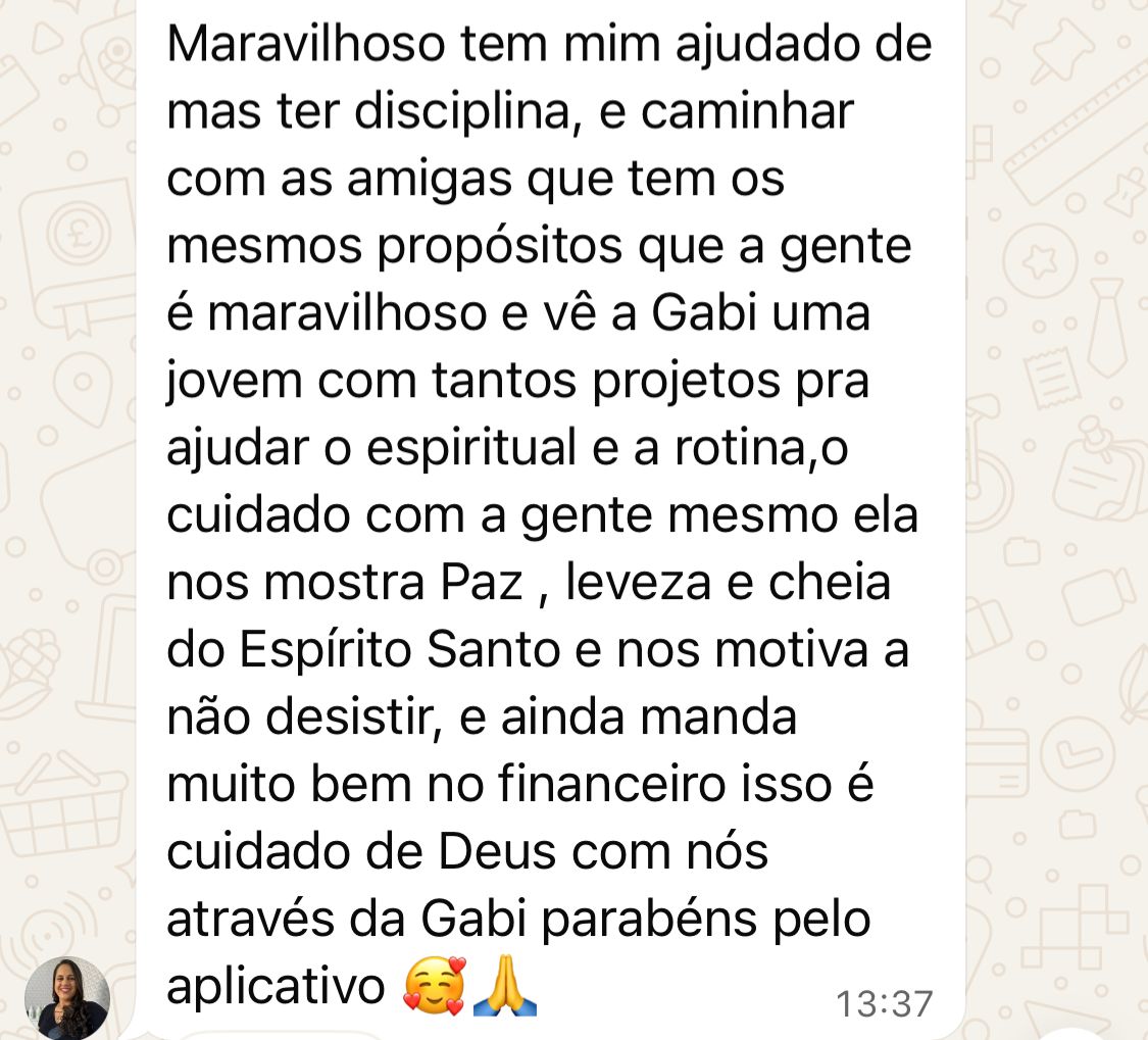 Print do feedback de uma membro do MVCLUB